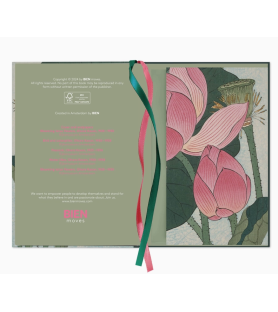 Quaderno Taccuino in raso/cotone con fiori di loto in fiore (Ohara Koson, Rijksmuseum)