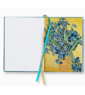 Quaderno ricamato - Fiore di mandorla. 13,5 x 18,5 x 1,5 cm