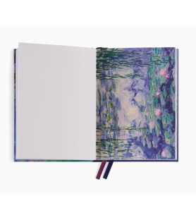 Taccuino in raso- cotone. Glicine. 13,5 x 18,5 x 1,5 cm. Claude Monet