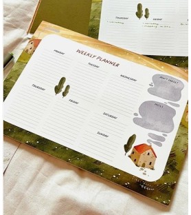 Planner Settimanale A4 in legno di recupero – fatto a mano