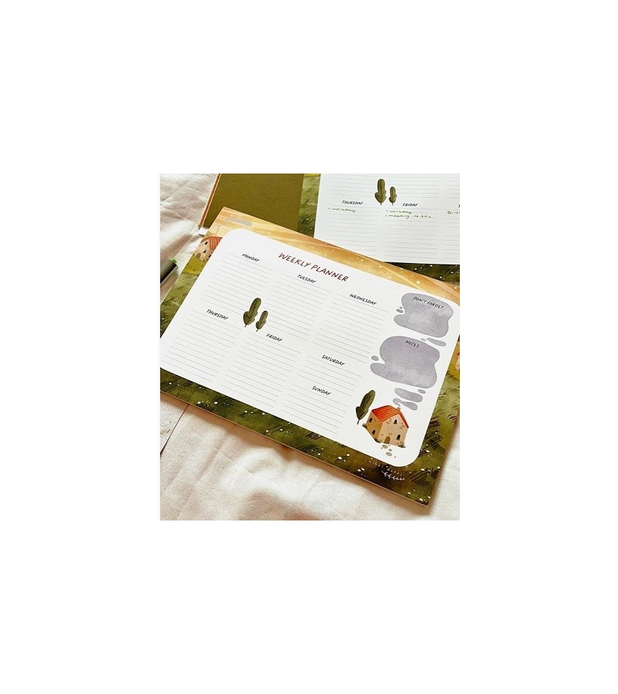 Planner Settimanale A4 in legno di recupero – fatto a mano