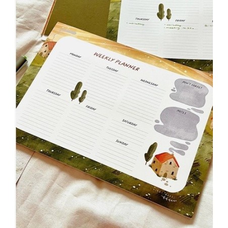 Planner Settimanale A4 in legno di recupero – fatto a mano