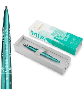 Penna a sfera a scatto Parker Jotter M Special Edition Miami - inchiostro blu