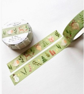 Nastro washi « Natale ». Dim. 10 metri per 1.5 cm