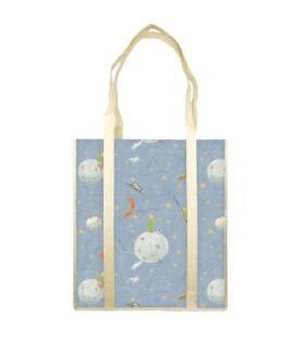 Shopper con manici e soffietto - fantasia Il Piccolo Principe - 35 x 40 x 8 cm - carta lavabile 100 gr -
