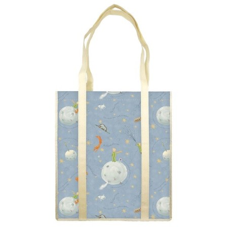 Shopper con manici e soffietto - fantasia Il Piccolo Principe - 35 x 40 x 8 cm - carta lavabile 100 gr -
