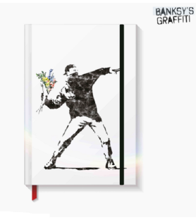 Taccuino Banksy The Flower Thrower A5 a righe