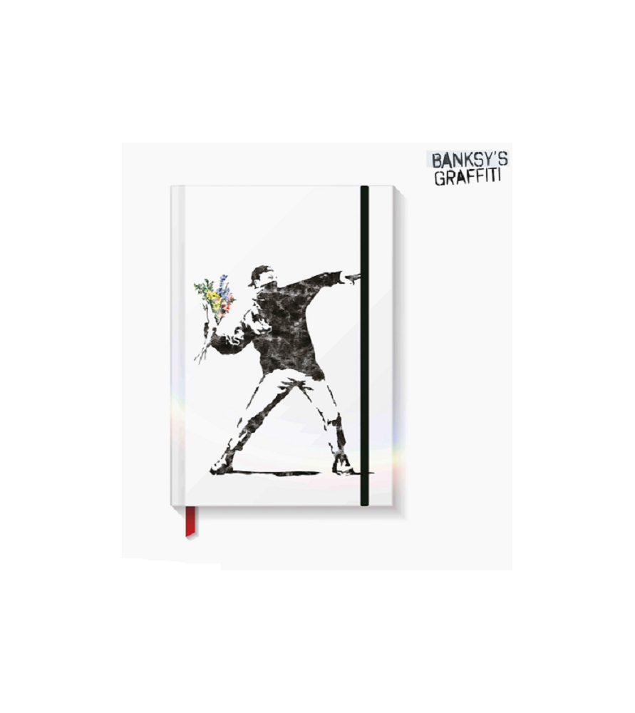 Taccuino Banksy The Flower Thrower A5 a righe