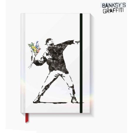 Taccuino Banksy The Flower Thrower A5 a righe