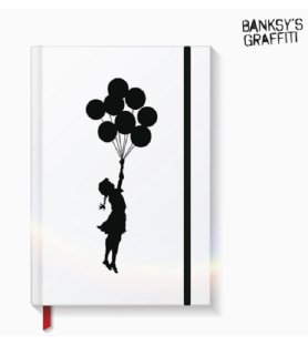 Taccuino Banksy Flying Balloons Girl A5 a righe