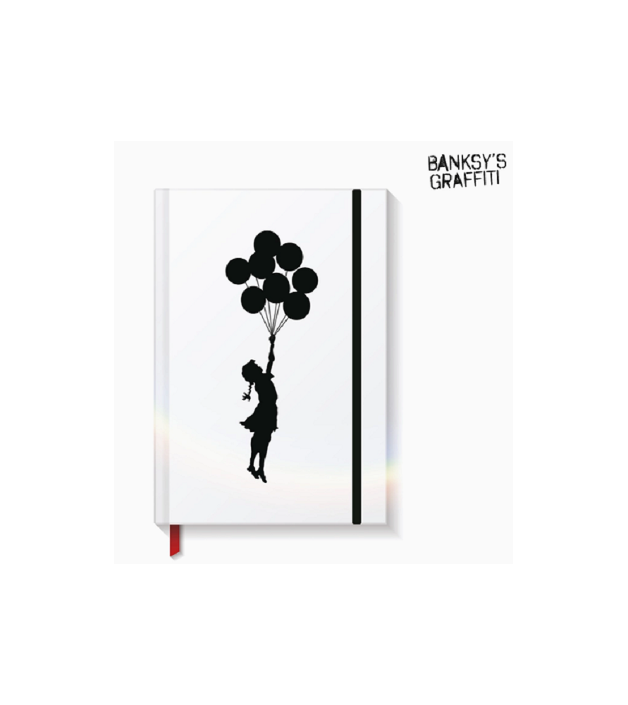Taccuino Banksy Flying Balloons Girl A5 a righe