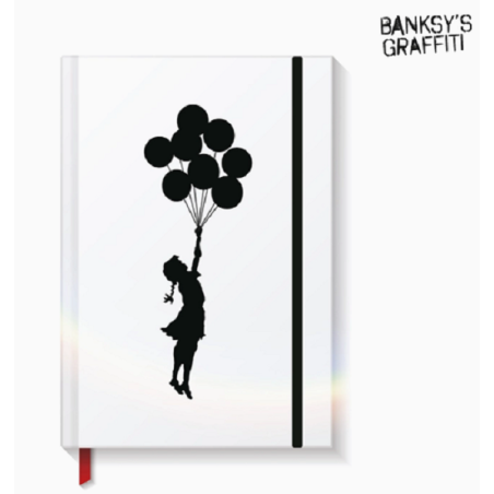Taccuino Banksy Flying Balloons Girl A5 a righe