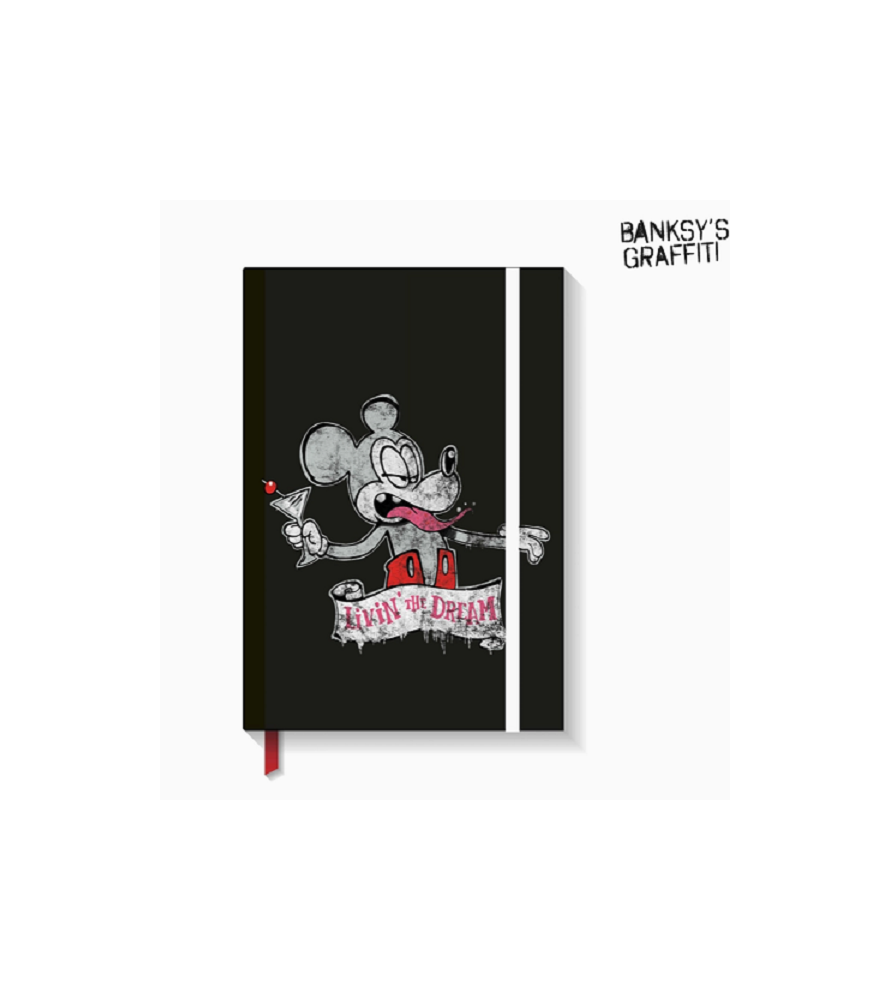 Taccuino Banksy Livin' the Dream A5 a quadretti 4 mm