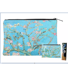 Pochette Astuccio Mandorlo in Fiore Van Gogh 21x15 | Carmani