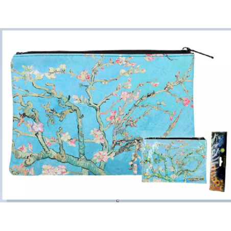Pochette Astuccio Mandorlo in Fiore Van Gogh 21x15 | Carmani