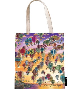 Paperblanks- -Borsa in tela 38x38x9 cm- Festival delle Mongolfiere/Giro al Tramonto
