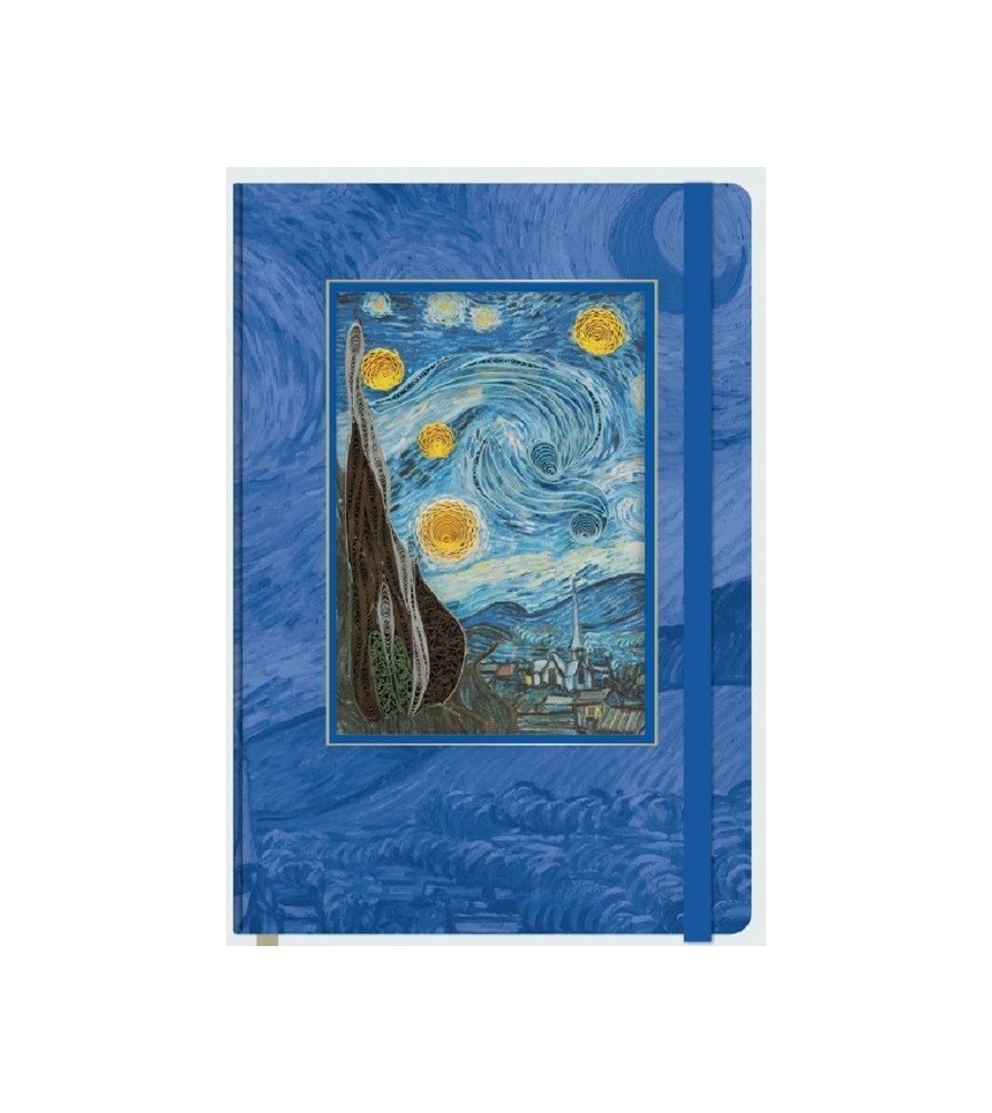 Taccuino in Filigrana di Carta –Notte stellata di Van Gogh- Origamo