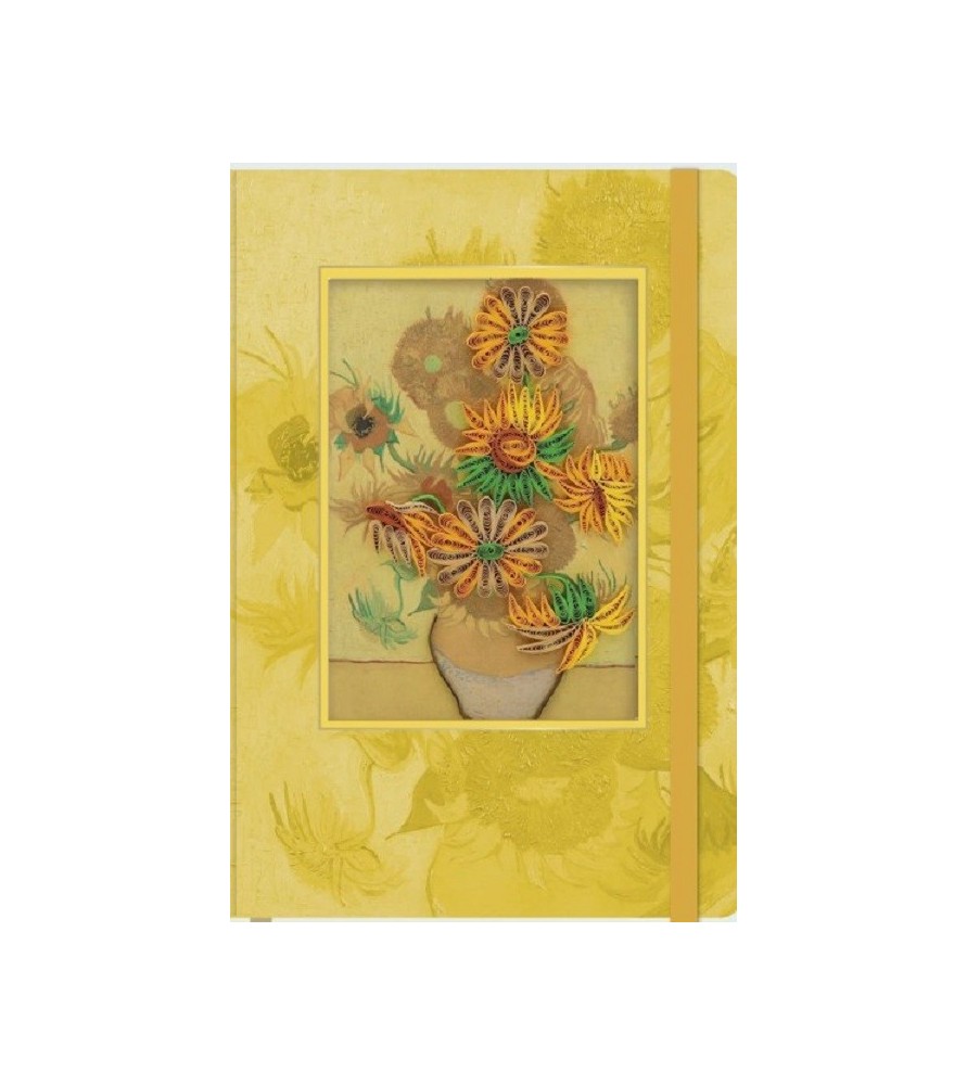 Taccuino artistico in filigrana - Girasole/ musedicarta