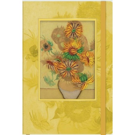 Taccuino artistico in filigrana - Girasole/ musedicarta