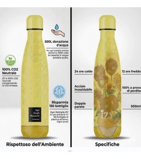 Borraccia Termica Van Gogh Girasoli 500 ml | IZY Bottles