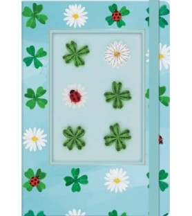 Taccuino in Filigrana di Carta – Quadrifoglio e coccinella- Origamo