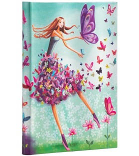 Paperblanks- Taccuino riga , copertina rigida,cm 13x18 - Farfalle estive