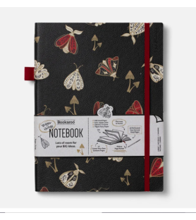 Taccuino 19 x 25 cm a righe – Falene Dorate- Bookaroo. Copertina soft
