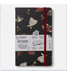 Taccuino 13x21 cm a righe – Falene Dorate- Bookaroo