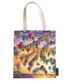 Paperblanks- -Borsa in tela 38x38x9 cm- Festival delle Mongolfiere/Giro al Tramonto