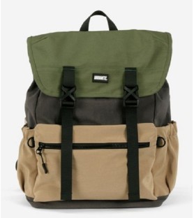 Zaino Melbourne Antracite/verde . Cm 40 x 30 x 20- urbanite
