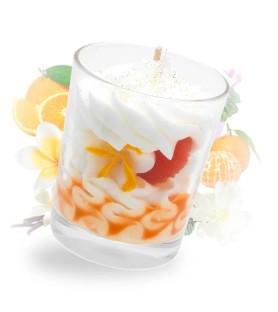 Candela Gourmet Artigianale Clementina monoi. CM 8 x 6.5. Fatto a mano