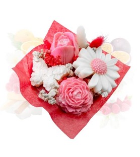 Bouquet profumato al gelsomino e frutto della passione. cM 12 X 12 X 12. Fatto a mano