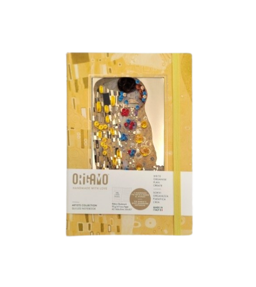 Taccuino Origamo Il Bacio di Klimt in filigrana di carta