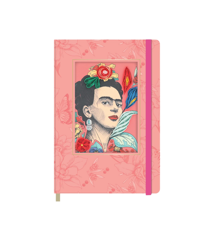 Taccuino Origamo Frida Kahlo in filigrana di carta artigianale