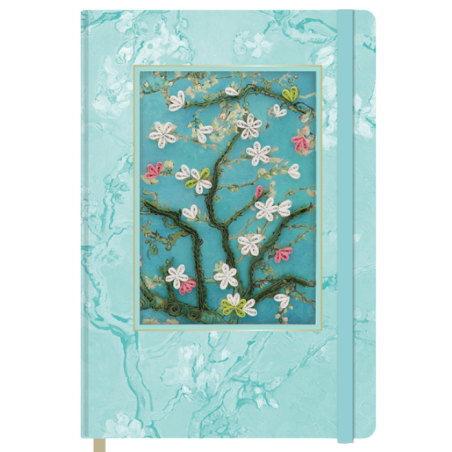 Taccuino Origamo Mandorlo in Fiore Van Gogh in filigrana di carta