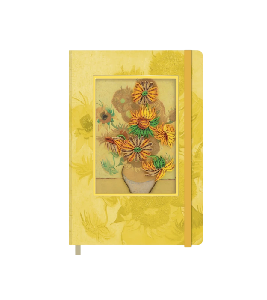 Taccuino Origamo Girasoli Van Gogh in filigrana di carta