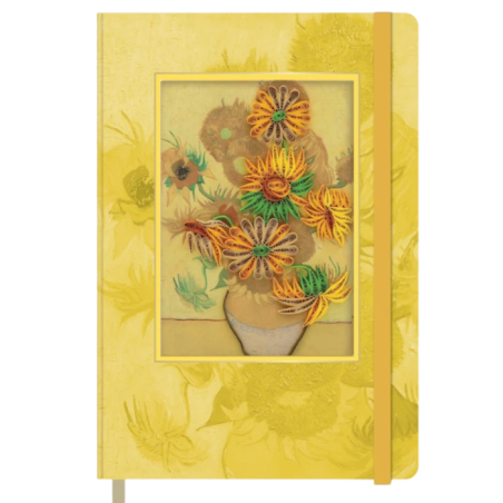 Taccuino Origamo Girasoli Van Gogh in filigrana di carta
