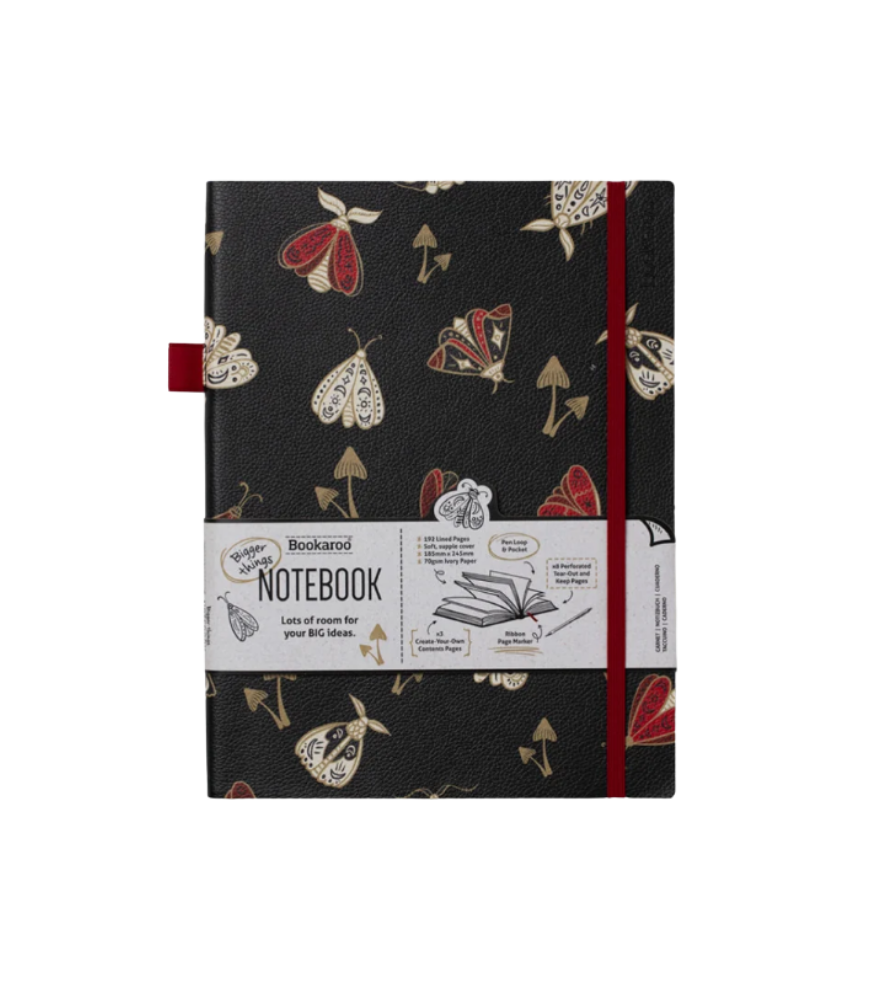 Taccuino Bookaroo Falene Dorate 19x25 cm a righe