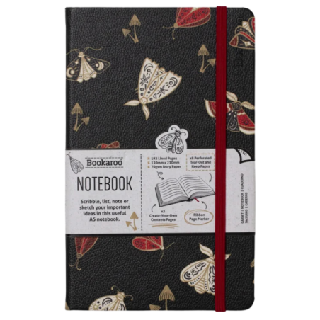 Taccuino Bookaroo Falene Dorate 13x21 cm a righe