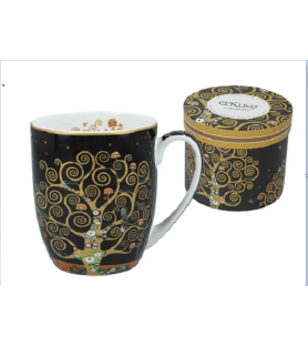 Mug Albero della Vita G. Klimt Nero 400ml | Carmani