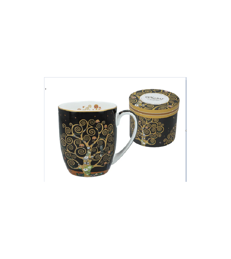 Mug Albero della Vita G. Klimt Nero 400ml | Carmani