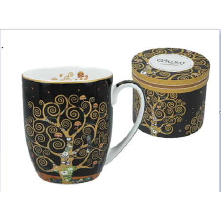 Mug Albero della Vita G. Klimt Nero 400ml | Carmani