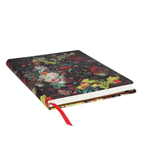 Paperblanks, quaderno taccuino rigido, cm 12x17, riga,Van Huysum