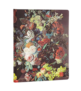 Paperblanks, quaderno taccuino rigido, cm 12x17, riga,Van Huysum