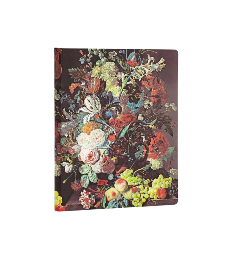 Paperblanks, quaderno taccuino rigido, cm 12x17, riga,Van Huysum