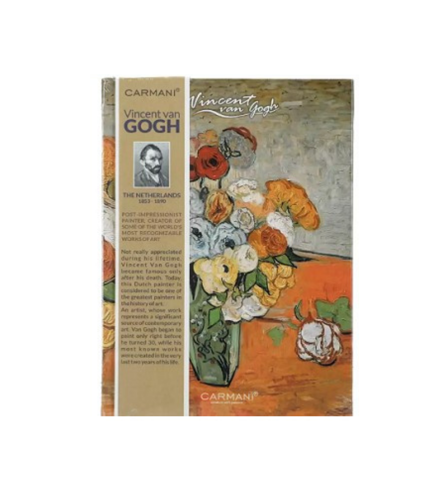 Quaderno Cartonato Fiori in un Vaso Van Gogh 15x21 | Carmani