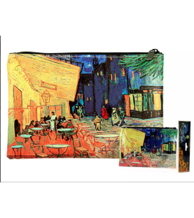 Pochette Astuccio Terrazza del Caffè Van Gogh 21x15 cm | Carmani