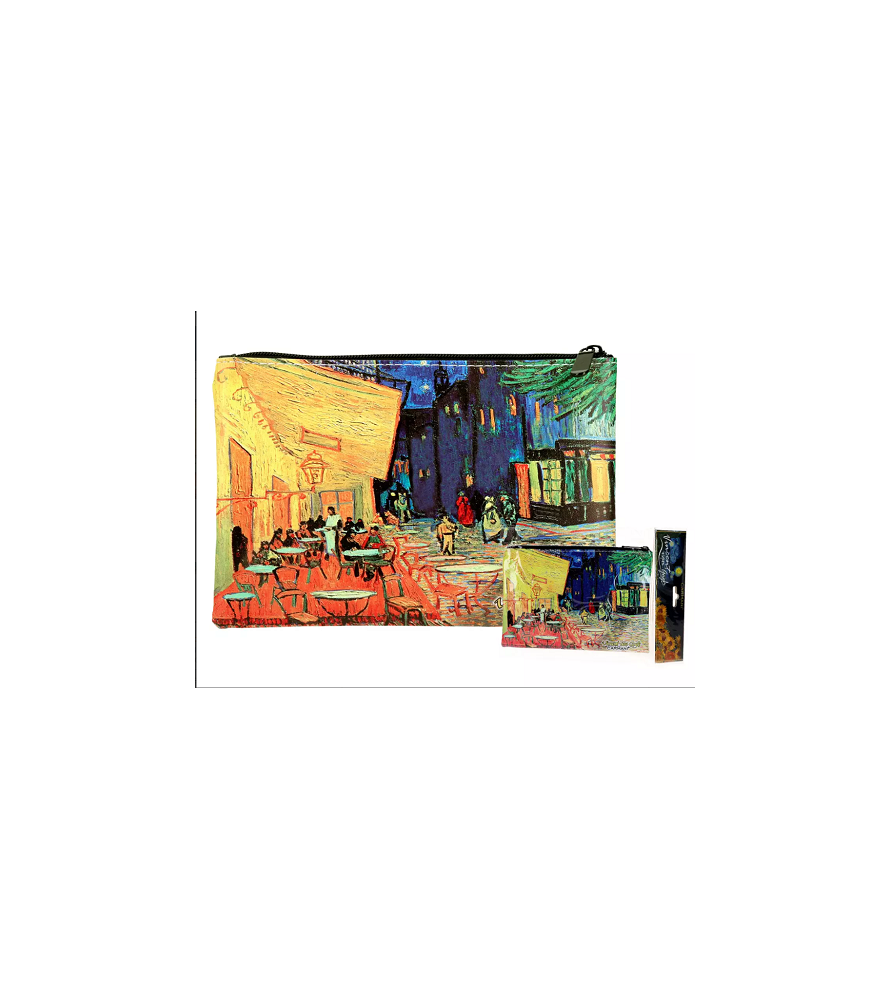 Pochette Astuccio Terrazza del Caffè Van Gogh 21x15 cm | Carmani