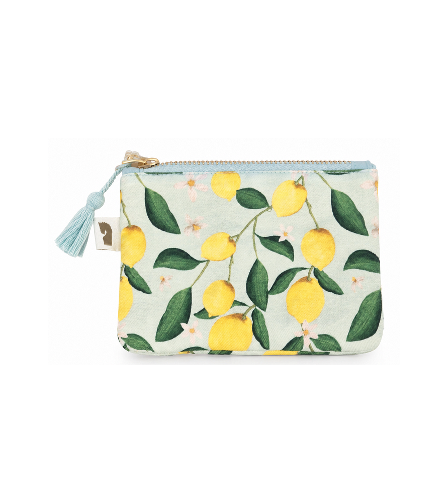 Mini Trousse Limoni Dolce Vita in Cotone. CM 13.5 X 9.5