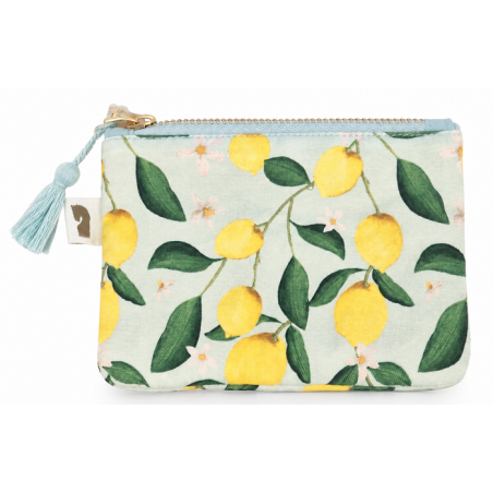 Mini Trousse Limoni Dolce Vita in Cotone. CM 13.5 X 9.5